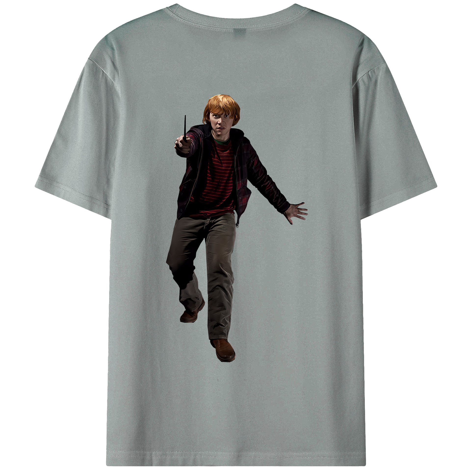（画像用） Harry Potter ハリー・ポッターシリーズ 綿100％ メンズ半袖Tシャツ（バックプリント） 通気性